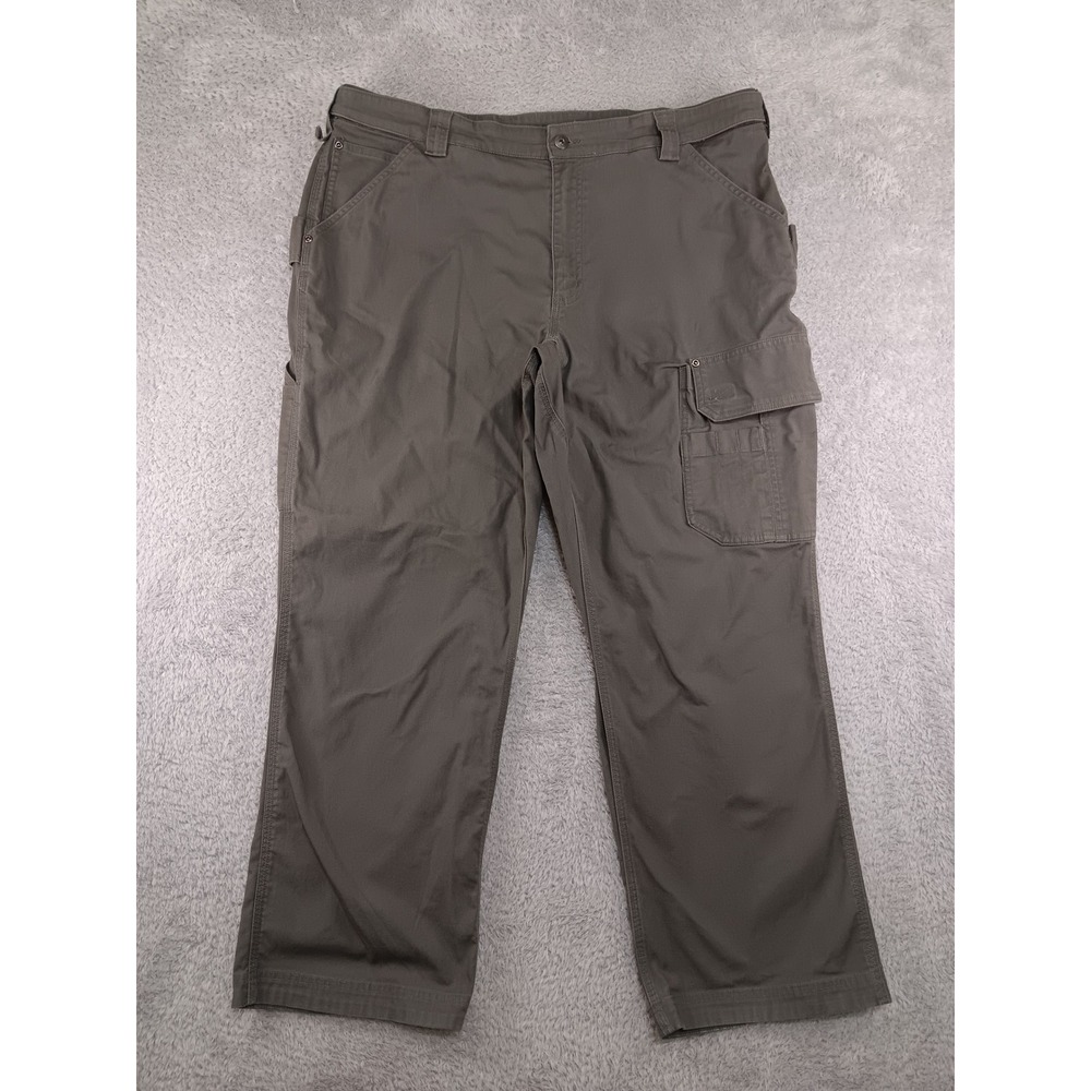 Duluth Trading Cargo Pants Men 42x30 Gray Coolmax Flex Firehose Relaxed Fit